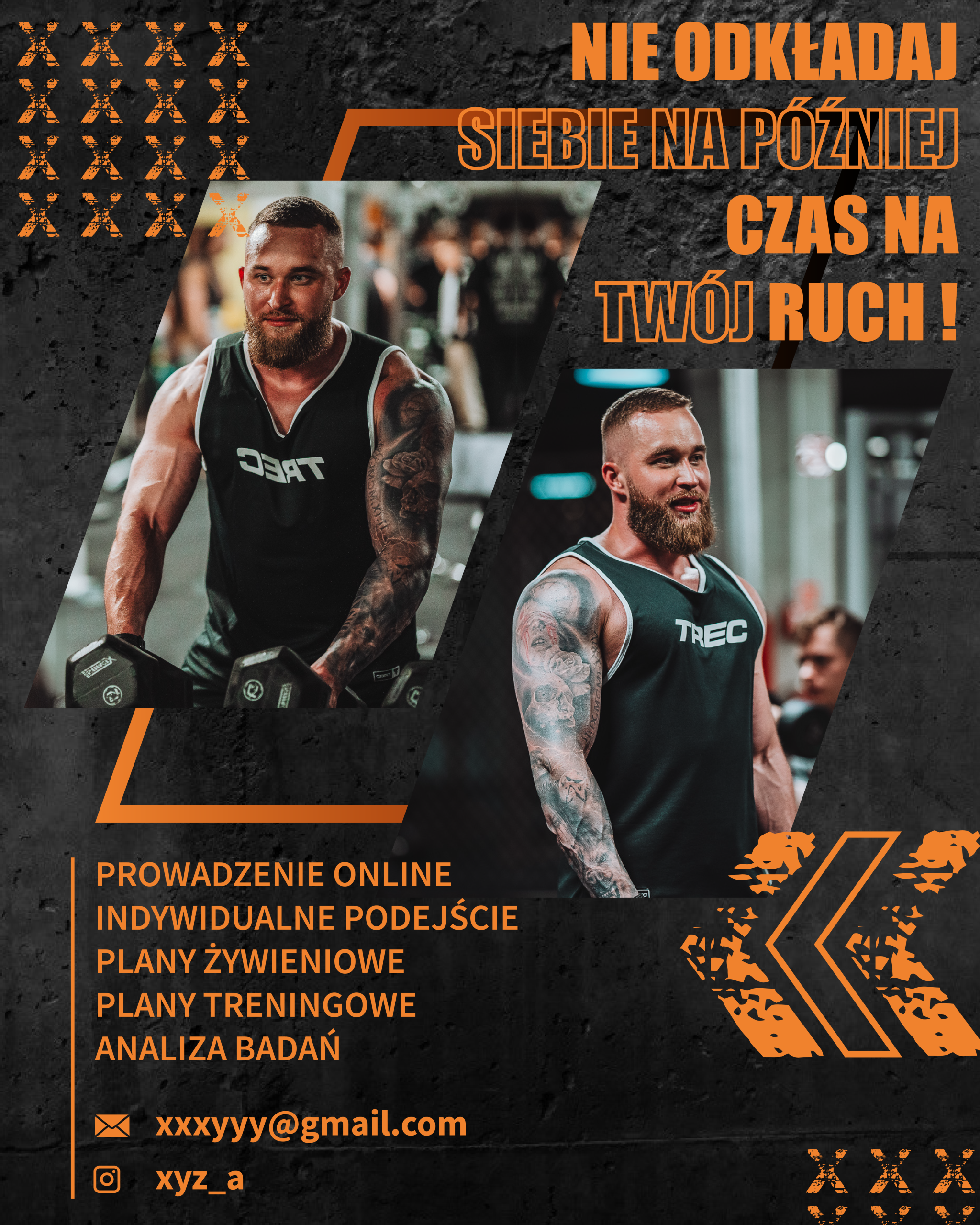 Grafiki na social media dla trenera personalnego